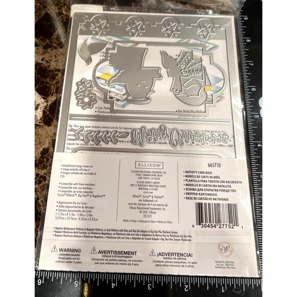 2021 Sizzix Thinlits Nativity Card Base Die Set 12 Pcs 665710 by Olivia Rose - Picture 2 of 2